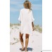 Belong U Women's Fashion Bikini Beachwear Swimwear V-Neck Strap Sexy Bathing Suit Cover Up Dress Beach Top White One Size B07BFB9J7N